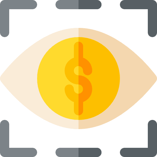 Dollar symbol business and finance view visibility icon
