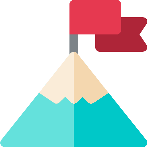 Goal nature flags challenge icon