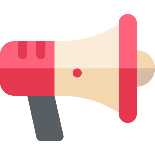 Marketing electronics megaphone announcer icon