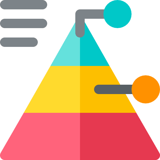 Pyramid pyramid statistics business icon
