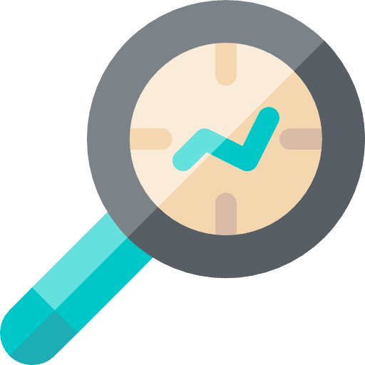 Search loupe trend statistics icon