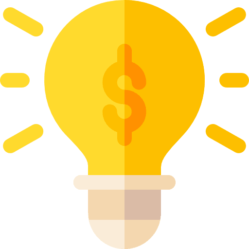 Strategy electronics lightbulb business icon