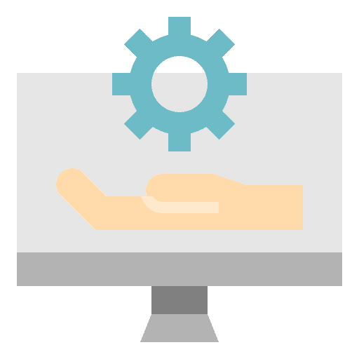 Support technology interface hand icon