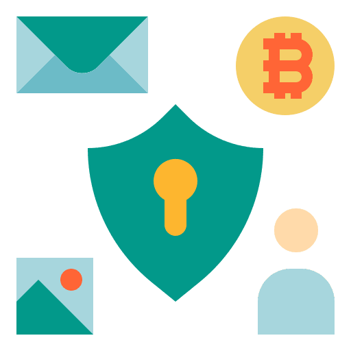 Encryption shield locked software icon