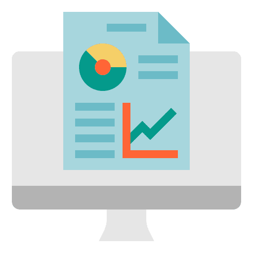 Information computer technology statistics icon