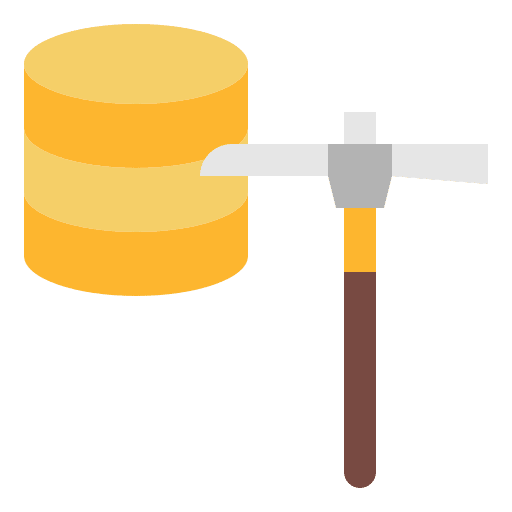 Mining data technology mining icon