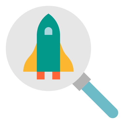 Seo and web loupe interface development icon