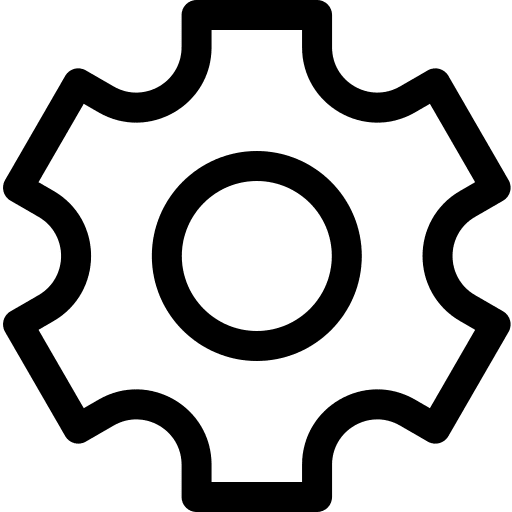 Adjust settings interface cogwheel icon
