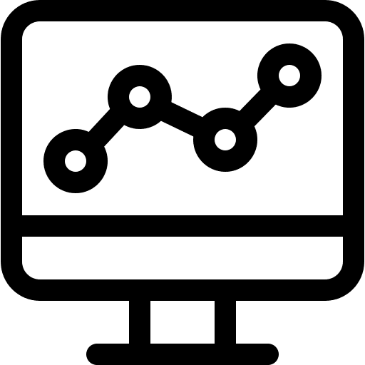 Analytics traffic computer graphic icon