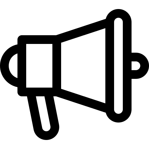 Announcement marketing communications megaphone icon