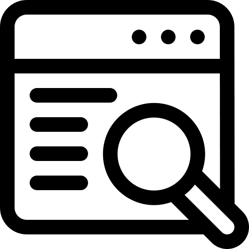 Browser search internet web page icon