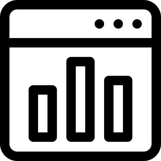 Bar chart statistics website stats icon