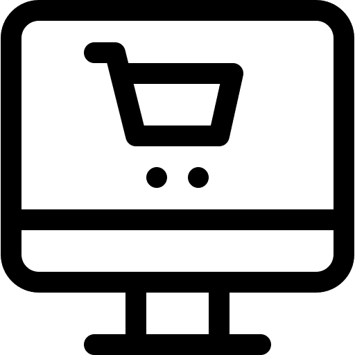 Broswer commerce and shopping shopping cart website icon