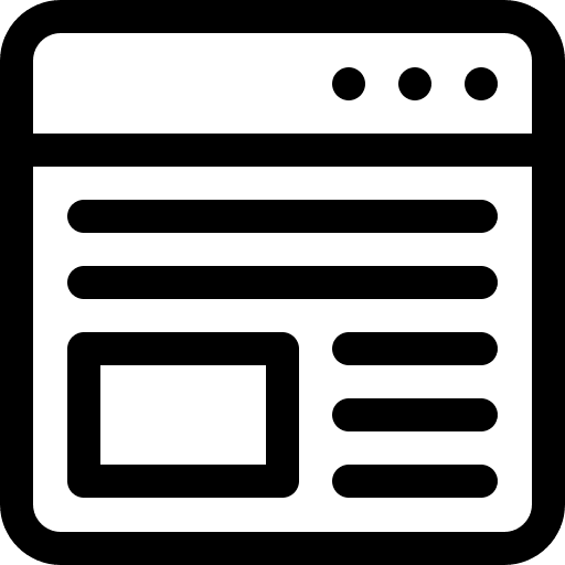 Browser interface ui seo and web icon