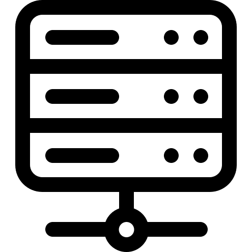 Cloud computing network servers storage icon