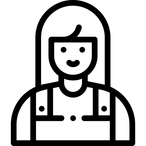 Avatar woman farming and gardening occupation icon