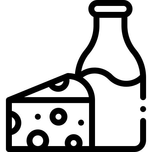 Cheese farming and gardening milk cheese icon