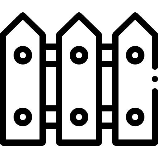 Architecture and city architecture and city garden fences icon