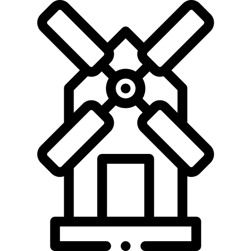 Ecologic windmills eolian ecological icon