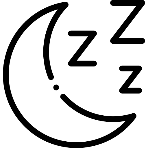 Sleep half moon moon weather icon