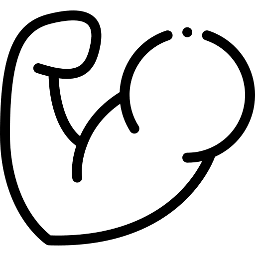 Strength gymnast gymnasium muscle icon