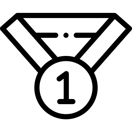 First place sports and competition medal first place icon