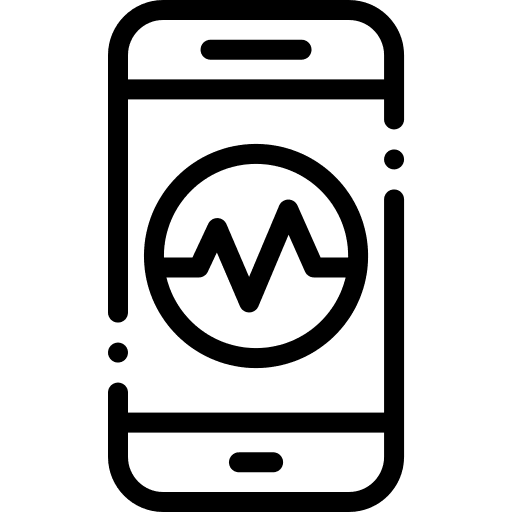 Pulse smartphone pulse healthcare and medical icon