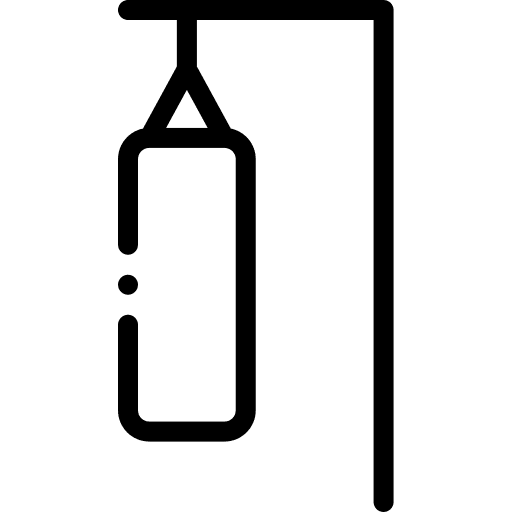 Punching bag punches sand bag sports and competition icon