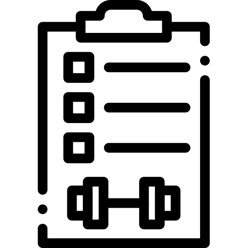 Schedule schedule dumbbell sports and competition icon