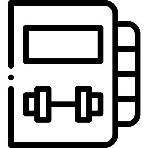 Workout gym files and folders sports and competition icon