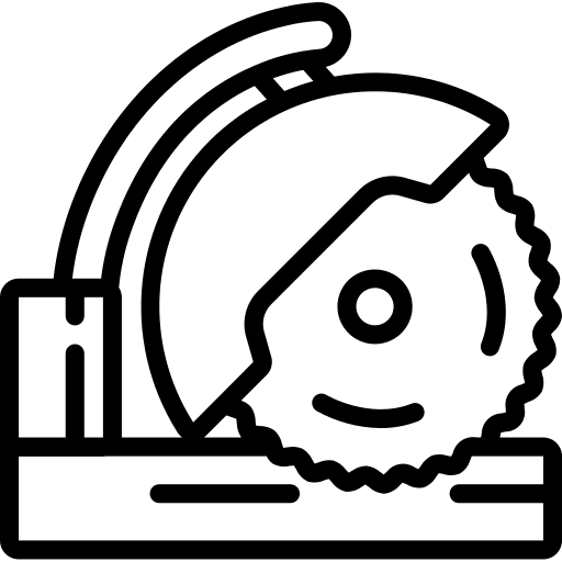 Circular saw construction and tools saw carpentry icon