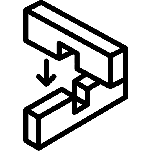 Construction and tools repair joint carpentry icon