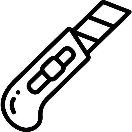 Cutter tools and utensils blade construction and tools icon