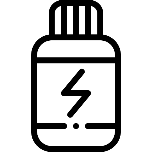 Energy drink bolt caffeine beverage icon