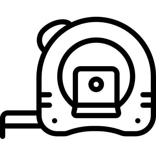 Measuring tape ruler construction and tools measuring tape icon