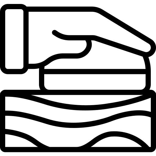 Sanding sanding construction and tools hands and gestures icon