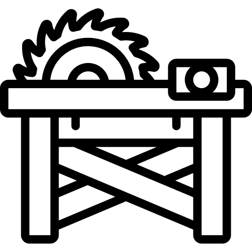 Sawmill machine wood circular saw icon