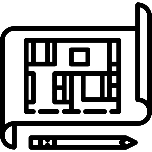 Blueprint art and design blueprint files and folders icon