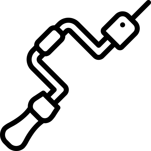 Hand drill tools and utensils drilling technology icon