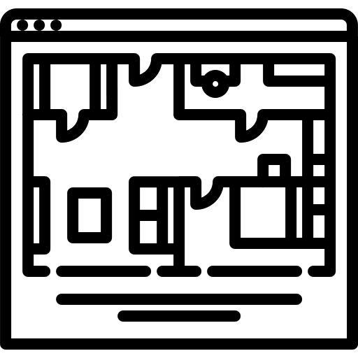 Blueprint files and folders house plan buildings icon