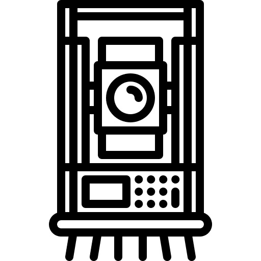 Total station device topography system icon