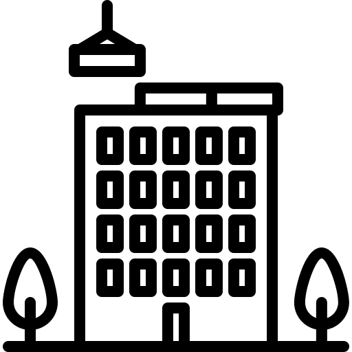 Crane hook real estate buildings icon