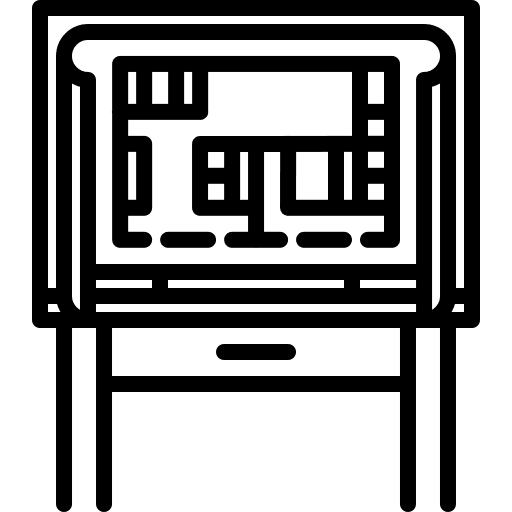 Drawing table drawing workbench floor plan icon