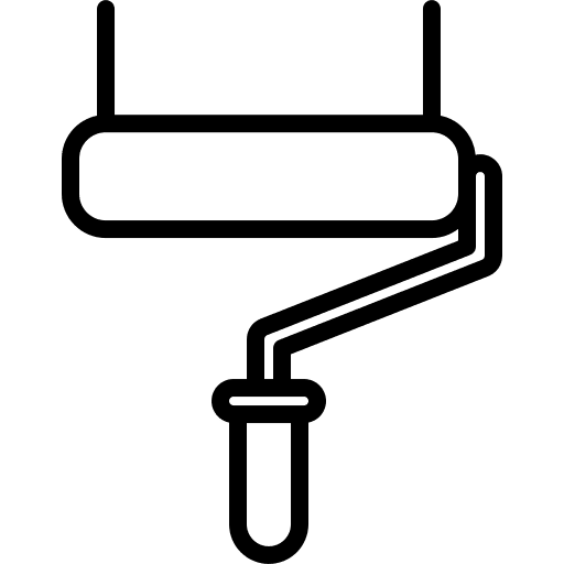 Paint roller painter tools and utensils art and design icon