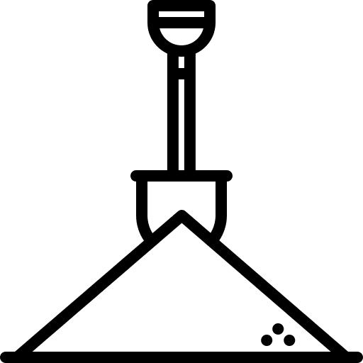 Shovel sand shovel construction and tools icon