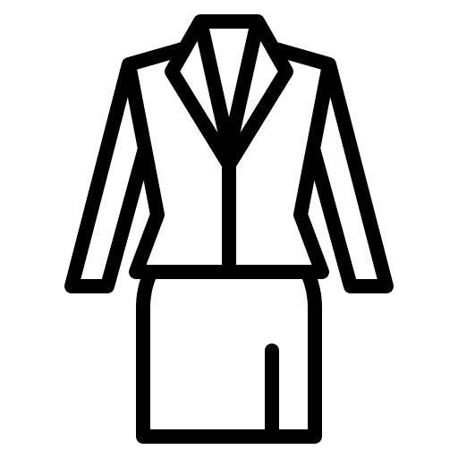 Suit woman dresscode skirt icon
