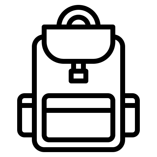 Backpack bags luggage camping icon