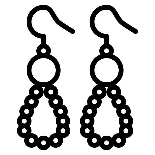 Earrings glamour fashion jewelery icon