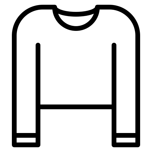 Long sleeve long sleeve shirt garment icon