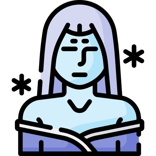 Yuki onna fantasy people costume icon